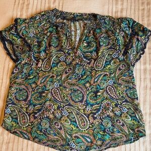 Democracy Multicolor Paisley Blouse